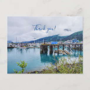 Whittier Alaska Hafen Vielen Dank Postcard Postkarte
