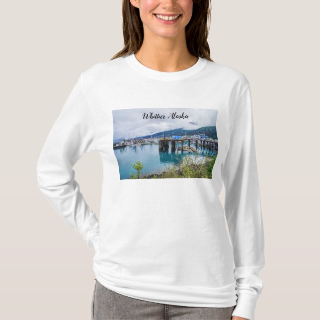 Whittier Alaska Harbour Long Sleeve T - Shirt (Vorderseite)