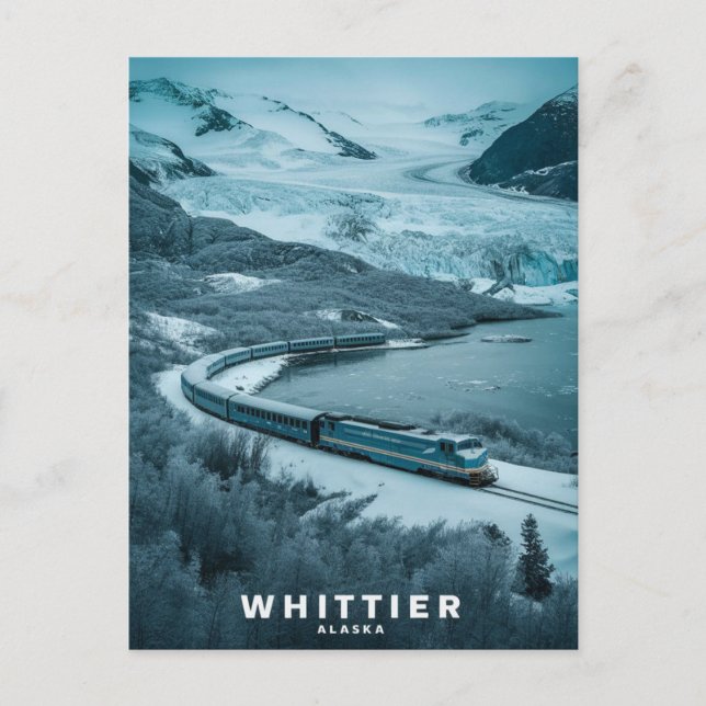 Whittier, Alaska Postkarte (Vorderseite)