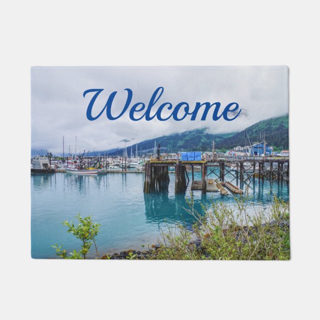 Whittier Alaska Welcome Doormat Fußmatte (Vorderseite)
