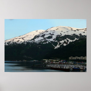 Whittier bei Dusk Landschaftlich Alaska Fotografy Poster
