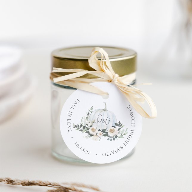 Whitumn Pumpkin Greenery Monogram Geschenkanhänger (Von Creator hochgeladen)