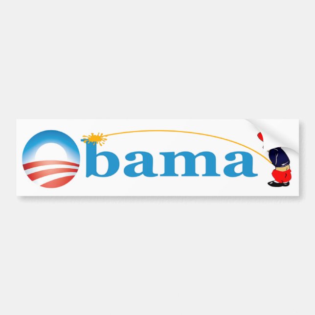 Whiz auf Obama Autoaufkleber (Vorne)