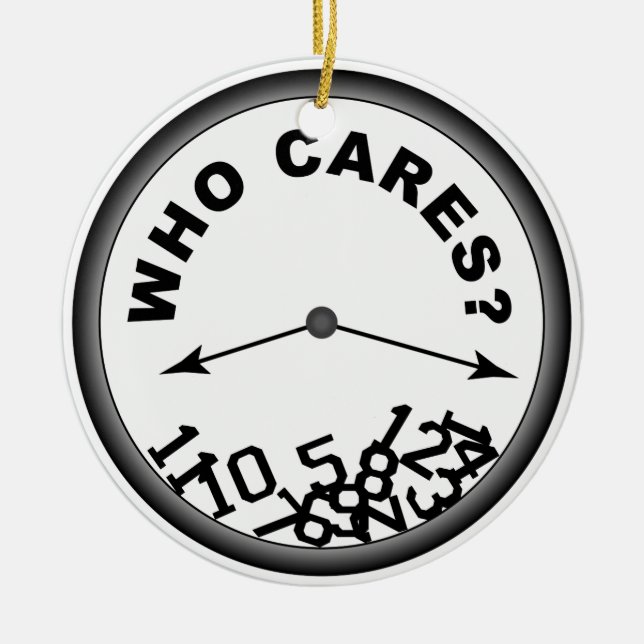 Who Cares Clock Keramikornament (Vorne)