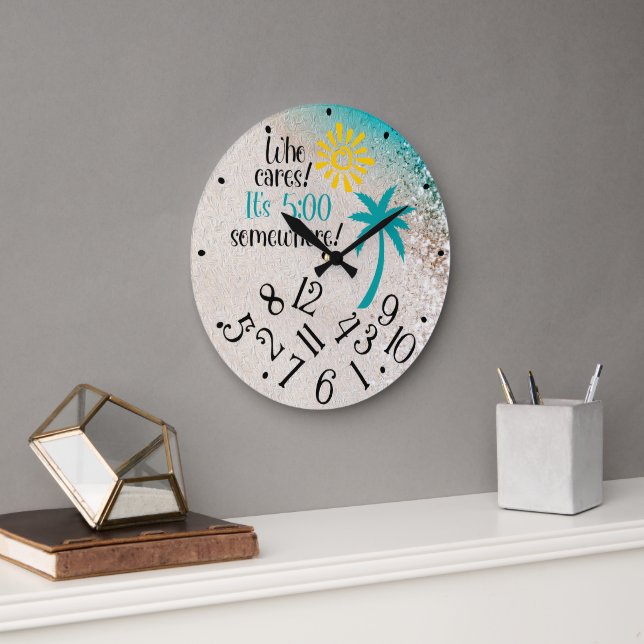 Who Cares Große Wanduhr (Büro)