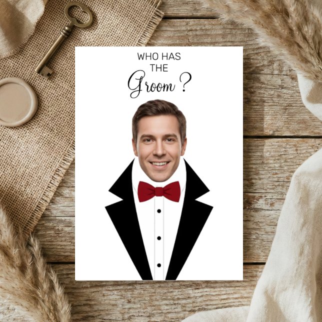 Who Has The Groom Scratch Off Game Bridal Shower T Dankeskarte (Von Creator hochgeladen)