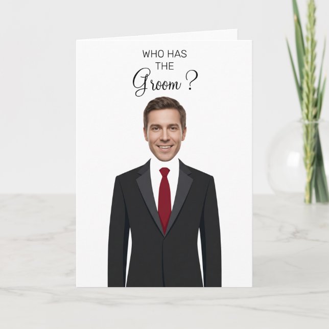 Who Has The Groom Scratch Off Game Bridal Shower T Karte (Vorderseite)