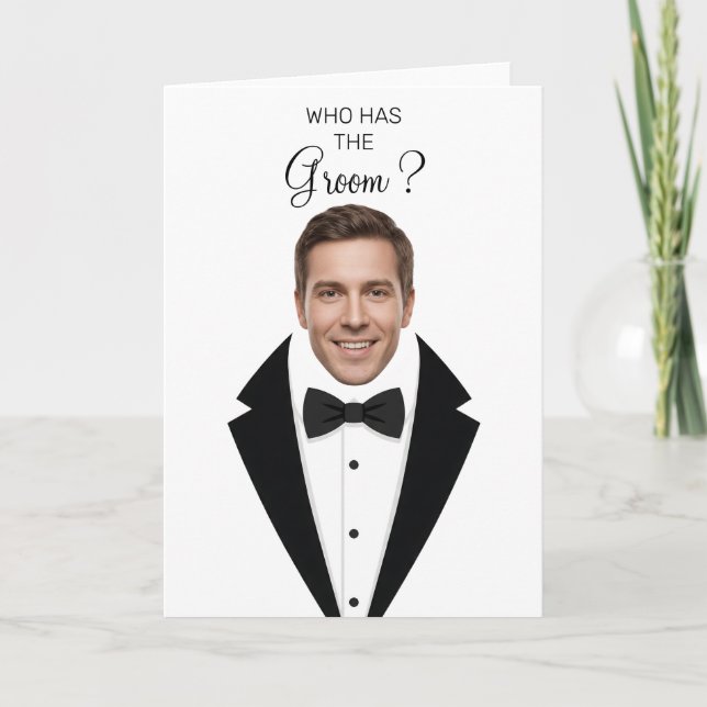 Who Has The Groom Scratch Off Game Bridal Shower T Karte (Vorderseite)