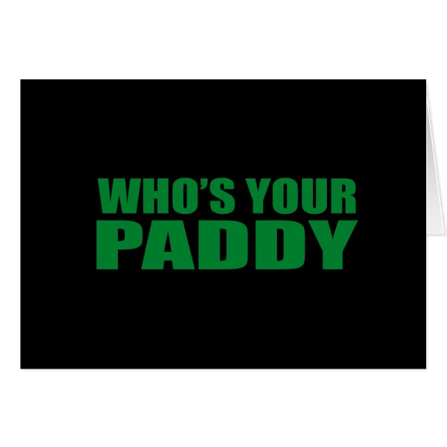 WHO ist IHR PADDY? (Vorderseite (Horizontal))