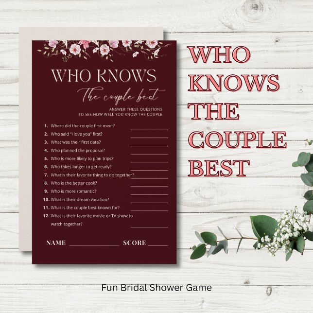 Who Knows the Couple Best Bridal Shower Game  (Von Creator hochgeladen)