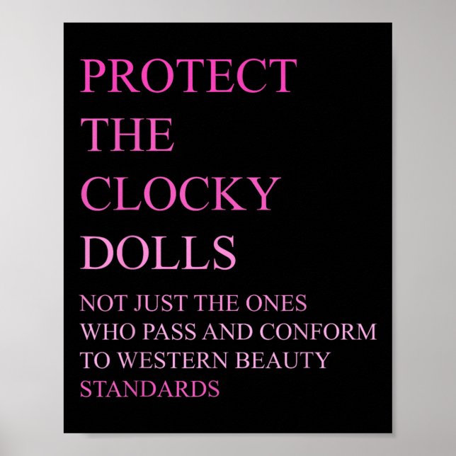 Who P And Conform To Western Beauty Standards  Poster (Vorne)