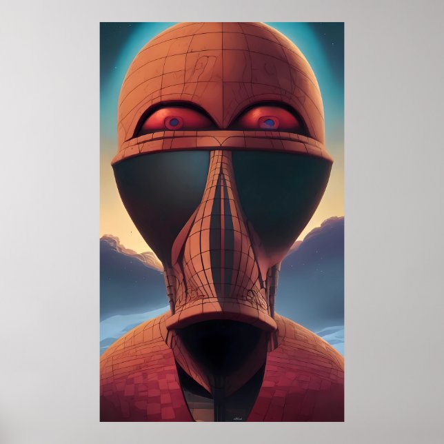Whoa Ken Gage Psychedelic Sci-Fi Poster (Vorne)