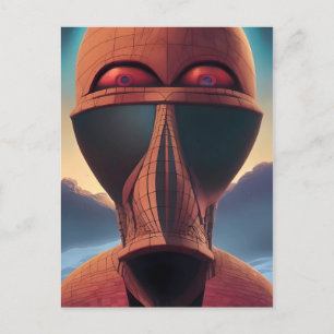 Whoa Ken Gage Psychedelic Sci-Fi Postkarte