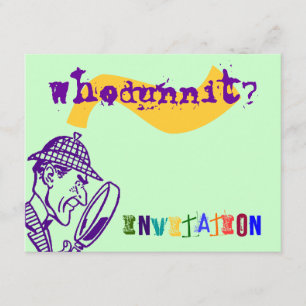 Whodunnit Mystery Party Sherlock Detection Einladu Einladung