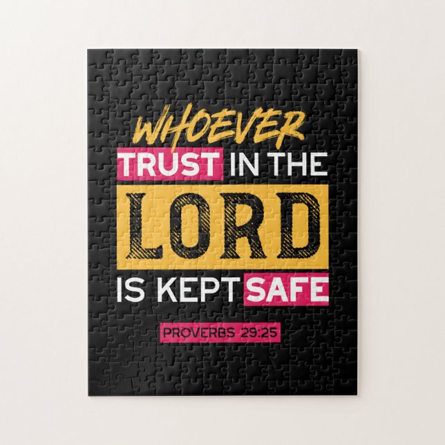 Whoever Trusts in the Lord Is Kept Safe Quote Puzzle (Vertikal)