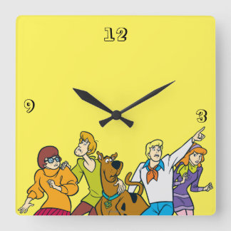 Whole Gang 13 Quadratische Wanduhr