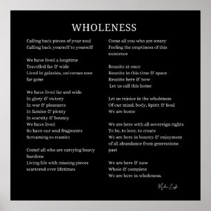Wholeness Soul Selbst Liebe Gedicht Plakat Wand-Po