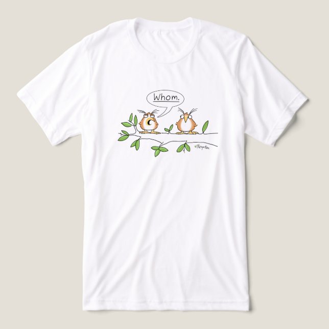 WHOM OWL T-Shirt by Sandra Boynton Tri-Blend Shirt (Design Vorderseite)