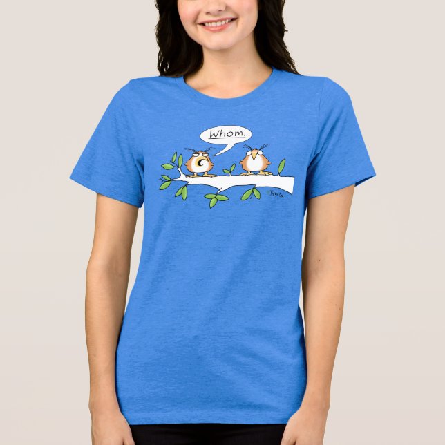 WHOM OWL T-Shirt by Sandra Boynton Tri-Blend Shirt (Vorderseite)