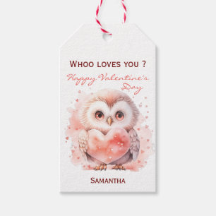 Whoo Lieben Sie Owl Valentinstag Geschenkanhänger
