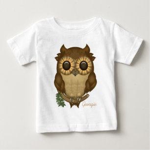 Whoolio die niedliche Eulen-personalisierten Baby T-shirt