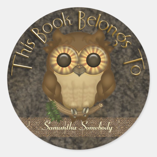 Whoolio die Niedlichen Owl Buchzeichen Stickers (Vorderseite)