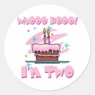 Whooo Hooo bin ich rosa Aufkleber zwei