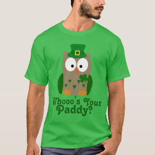 Whooo ist Ihr Paddy St. Patrick's Day Owl T-Shirt