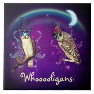 Whoooligans Funny Party Hooligan Owls Fliese