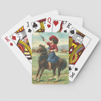Whoop It Up! Vintage-Cowgirl-Karten Spielkarten
