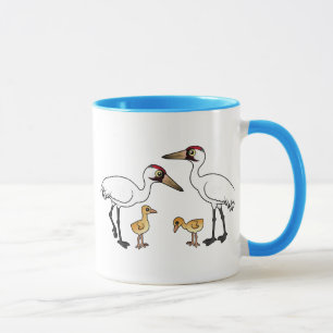 Whooping Kran-Familie Tasse
