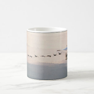 WhoopingCranesFollowUltralite Kaffeetasse