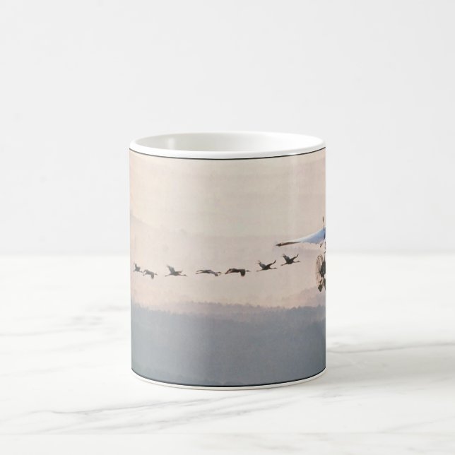 WhoopingCranesFollowUltralite Kaffeetasse (Mittel)