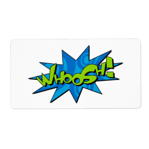 Whoosh Comic Buchsticker-Etikett