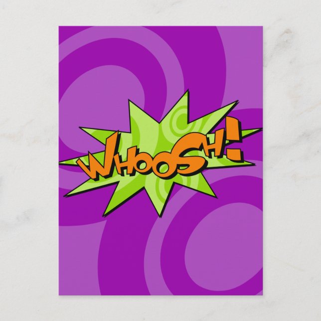 Whoosh Comic Postkarte buchen (Vorderseite)