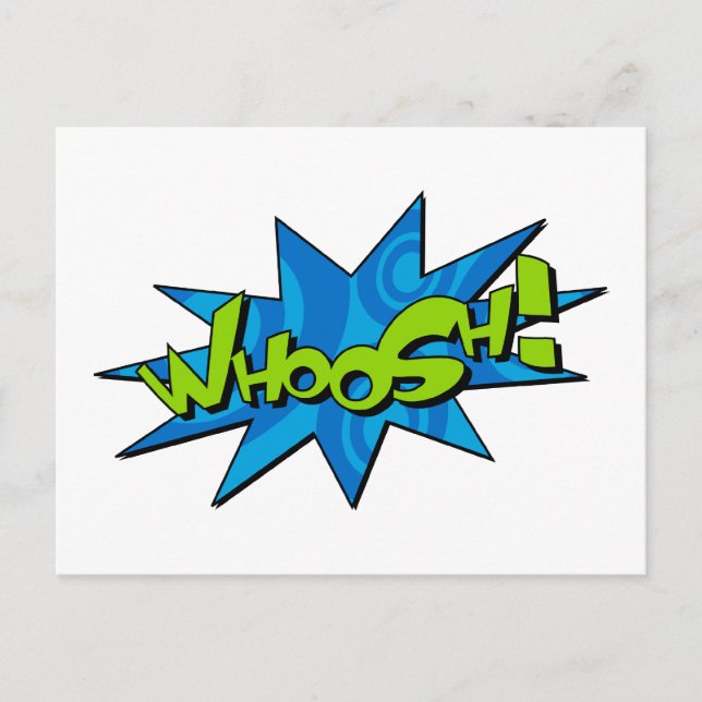 Whoosh Comic Postkarte buchen (Vorderseite)