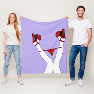 Whops! Schlüpfer unten, verworrene Fleecedecke