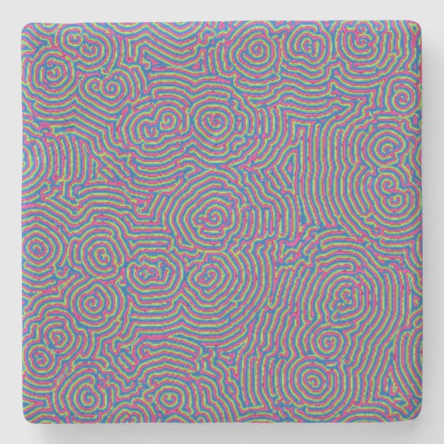 Whorls Kalkstein Untersetzer (Vorderseite)