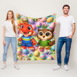 Who's Easter egg extravaganza whimsical? Happy Eas Fleecedecke