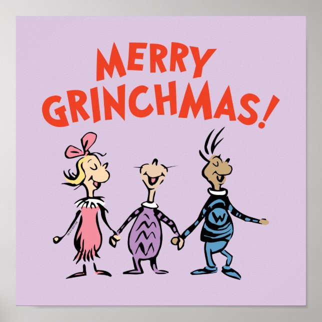 Whos Holding Hands Merry Grinchmas Poster (Vorne)