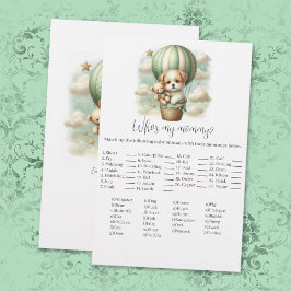 Who's My Mommy Puppy Baby Shower Game Card Briefpapier