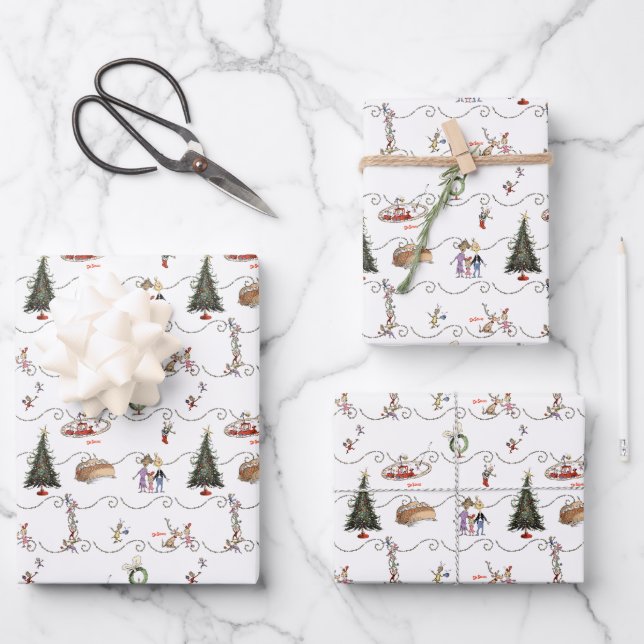 Whoville Christmas Garland Celebration Geschenkpapier Set (Vorderseite)