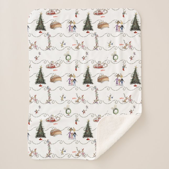 Whoville Christmas Garland Celebration Sherpadecke (Vorderseite)