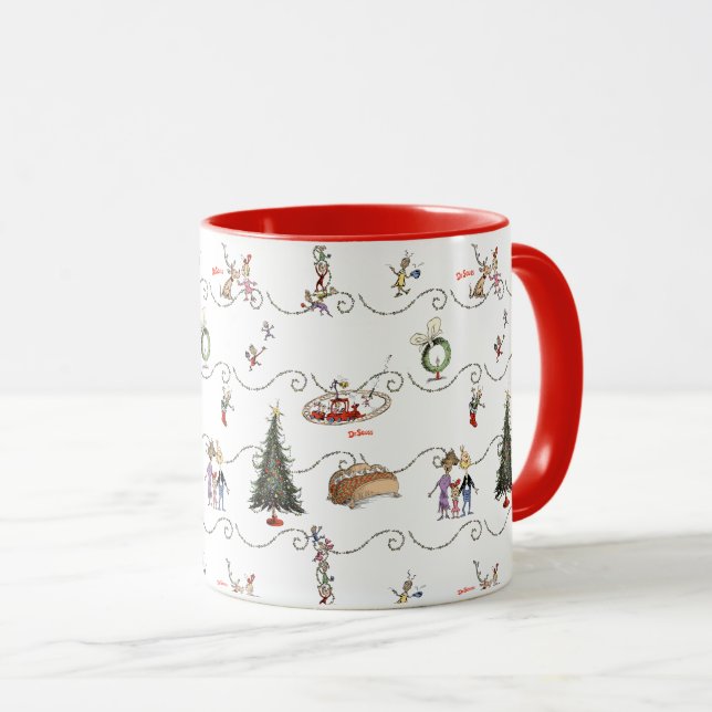 Whoville Christmas Garland Celebration Tasse (VorderseiteRechts)