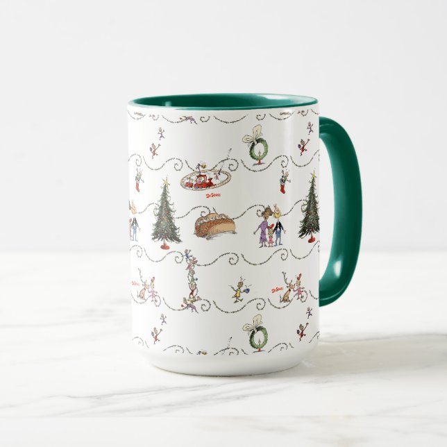 Whoville Christmas Garland Celebration Tasse (VorderseiteRechts)