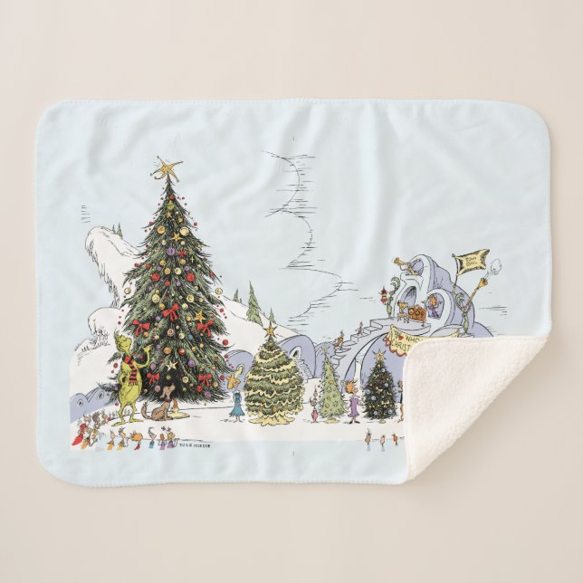 Whoville Weihnachtsbaum-Wettbewerb Sherpadecke (Vorderseite (Horizontal))