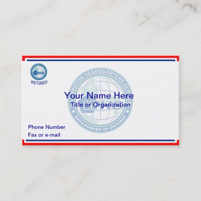 WHS-Visitenkarten Visitenkarte (Vorderseite)