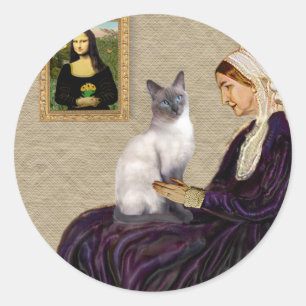 Whsitlers Mutter - Blue Point Siamkatze Runder Aufkleber