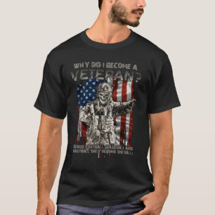 Why Did I Become A Veteran Because Football Baseba T-Shirt