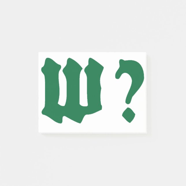 WHY WHERE POST-IT KLEBEZETTEL (Vorderseite)